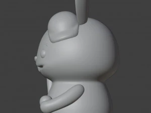 Easter Bunny Baseball Player Figurine 3D Print Model