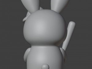 Easter Bunny Baseball Player Figurine Model Cetak 3D