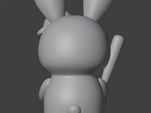 Easter Bunny Baseball Player Figurine 3D Print Model
