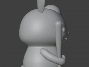 Easter Bunny Baseball Player Figurine 3D Print Model