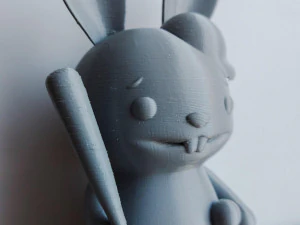 Easter Bunny Baseball Player Figurine 3D Print Model