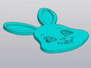 Dessous de verre de la Coupe du Lapin de P&acirc;ques Modèles 3D en vedette
