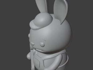 Bunny Auto Mechanic Figurine Modelo de Impressão 3D