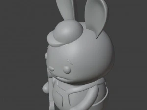 Bunny Auto Mechanic Figurine 3D Print Model