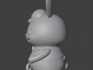 Bunny Auto Mechanic Figurine Modelo de Impressão 3D
