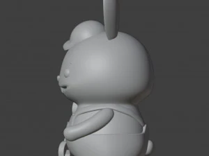 Bunny Auto Mechanic Figurine 3D Print Model