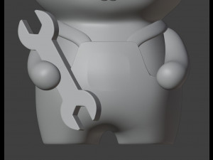 Bunny Auto Mechanic Figurine Modelo de Impressão 3D