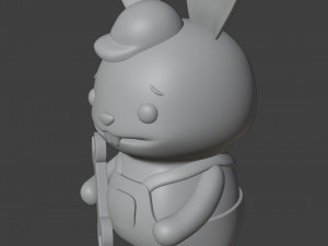 Bunny Auto Mechanic Figurine Modelo de Impressão 3D
