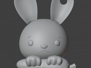 Happy Easter Bunny Keychain Modelo de impresión 3D