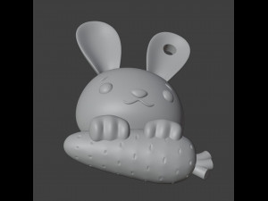 Happy Easter Bunny Keychain 3D 프린트 모델