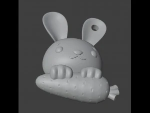 Brelok z wesołym zajączkiem wielkanocnym Model do druku 3D