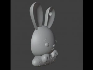 Brelok z wesołym zajączkiem wielkanocnym Model do druku 3D