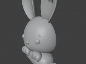 Happy Easter Bunny Keychain 3D 프린트 모델