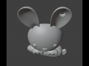 Happy Easter Bunny Keychain 3D 프린트 모델