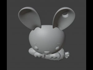 Brelok z wesołym zajączkiem wielkanocnym Model do druku 3D