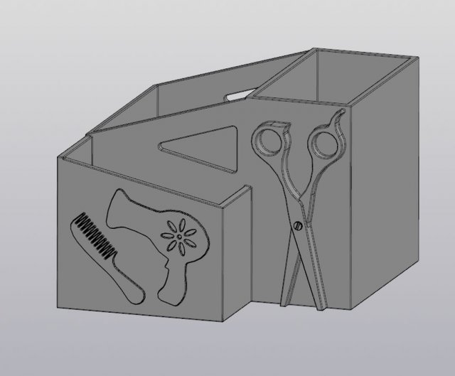 Hair Stylist Organizer v3 3Dプリントモデル .c4d .max .obj .3ds .fbx .stl .blend 