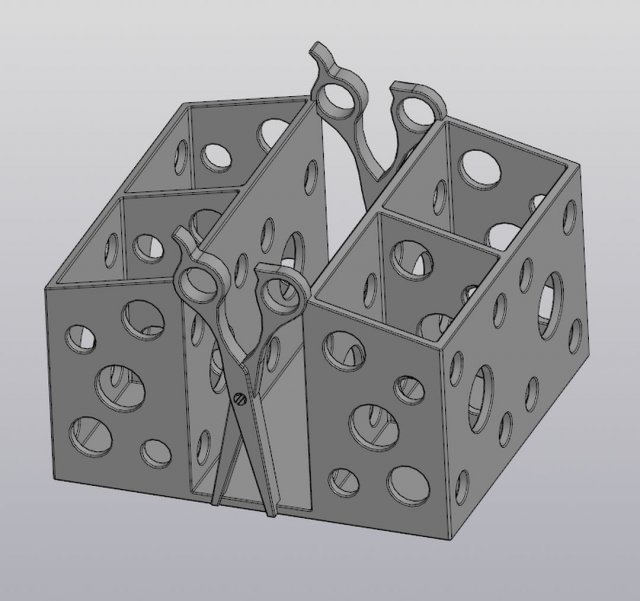 Hair Stylist Organizer v4 3D Принт Модель .c4d .max .obj .3ds .fbx .stl .blend 