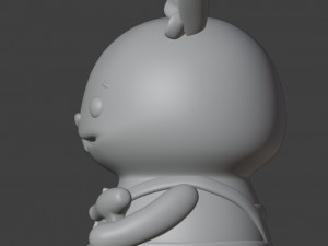 Bunny Hairdresser Figurine Modelo de Impressão 3D