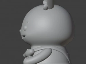 Bunny Hairdresser Figurine 3D Print Model