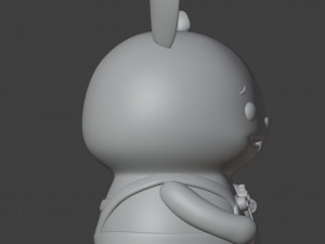 Bunny Hairdresser Figurine Modelo de Impressão 3D