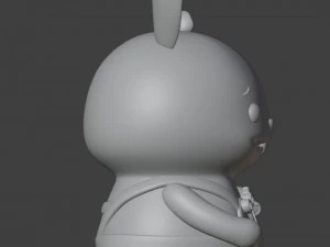 Bunny Hairdresser Figurine 3D Print Model
