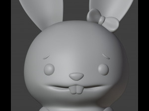 Bunny Hairdresser Figurine Modelo de Impressão 3D