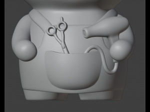 Bunny Hairdresser Figurine Modelo de Impressão 3D