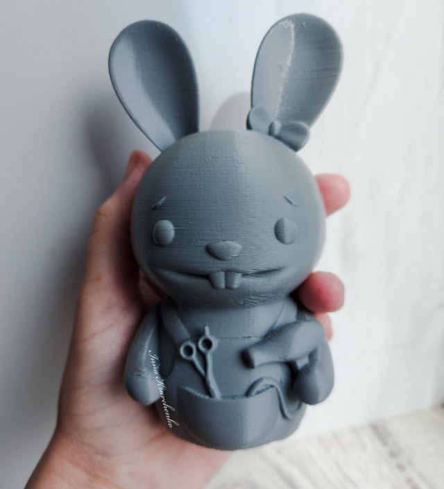 Bunny Hairdresser Figurine Modelo de Impressão 3D .c4d .max .obj .3ds .fbx .stl .blend 