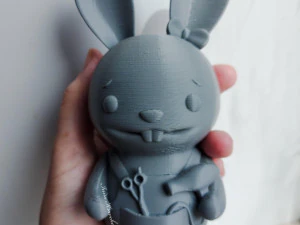 Фігурка зайчика-перукаря 3D Принт Модель