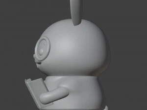 Set Librarian Bunny Boy Figurine 3D Print Model