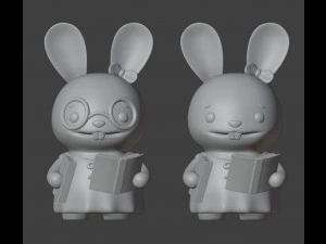 Set Figura Conejita Bibliotecaria Modelo de impresión 3D