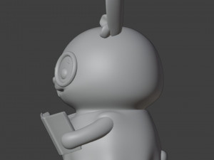 Set Librarian Bunny Girl Figurine 3D Baskı Modeli