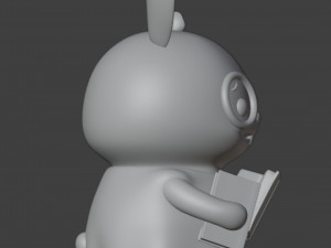 Set Librarian Bunny Girl Figurine 3D Baskı Modeli