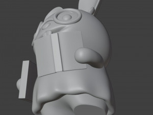 Set Librarian Bunny Girl Figurine 3D Baskı Modeli
