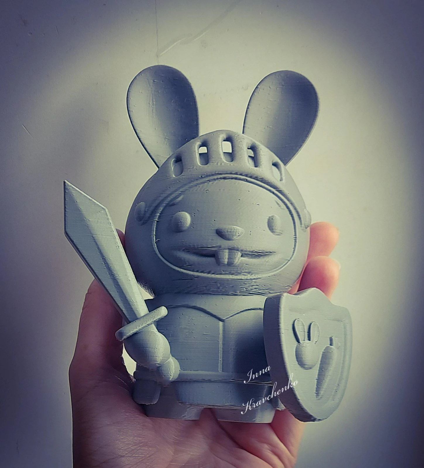 Bunny Knight Figurine 3D Print Model .c4d .max .obj .3ds .fbx .stl .blend 