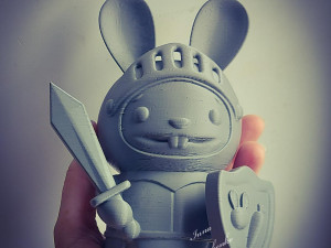 Bunny Knight Figurine 3Dプリントモデル