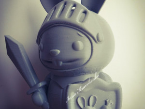 Bunny Knight Figurine 3Dプリントモデル