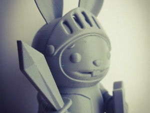 Bunny Knight Figurine 3Dプリントモデル