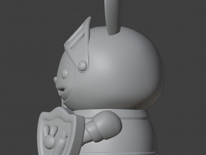 Bunny Knight Figurine 3Dプリントモデル