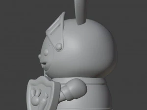 Bunny Knight Figurine 3D Print Model