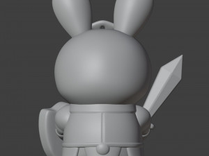 Bunny Knight Figurine 3Dプリントモデル