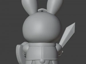 Bunny Knight Figurine 3D Print Model