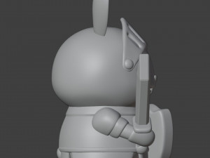 Bunny Knight Figurine 3Dプリントモデル