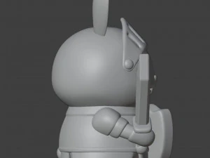 Bunny Knight Figurine 3D Print Model