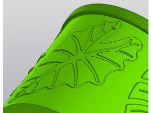 Jar with lid Indoor plants leaves 3D Print Model