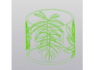 Jar with lid Indoor plants leaves 3D Print Model