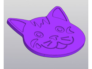 Cup Coaster Cat v2 3D 프린트 모델