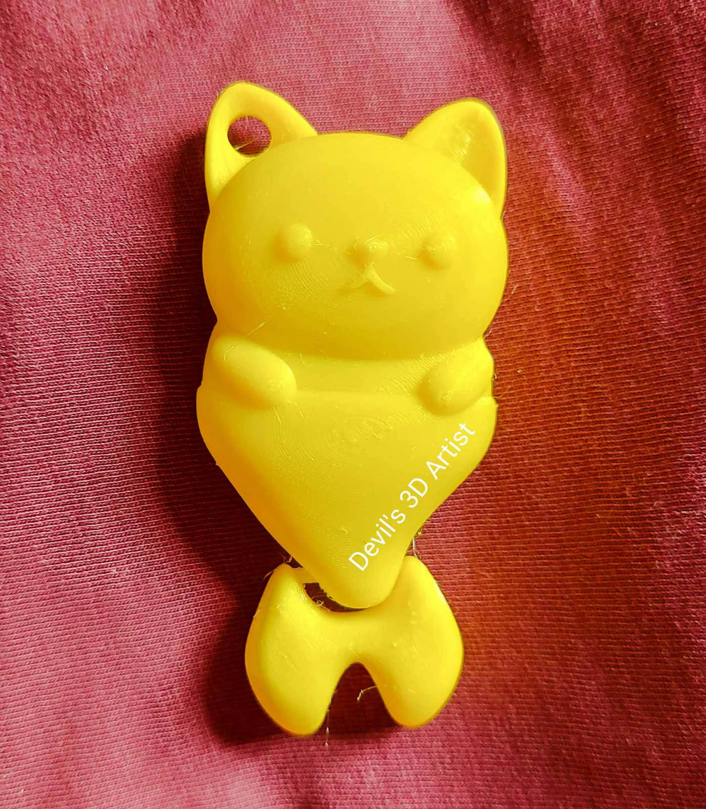 고양이 인어 굴절식 열쇠고리 3D 프린트 모델 .c4d .max .obj .3ds .fbx .stl .blend 