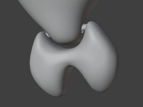 고양이 인어 굴절식 열쇠고리 3D 프린트 모델