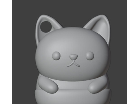 Cat Mermaid Articulated Keychain 3Dプリントモデル